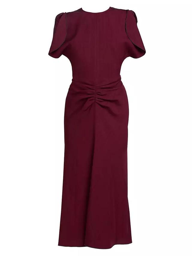 Gathered-Waist Midi-Dress Product Image