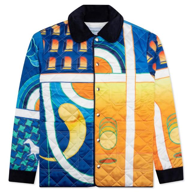 Paysage Quilted Poly Satin Shirt - Multi Male Product Image