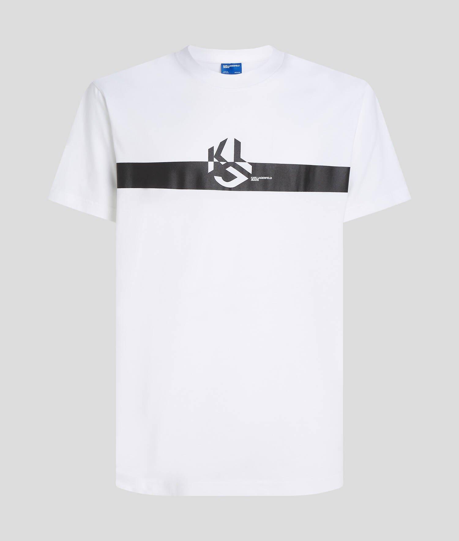 KLJ MONOGRAM STRIPE T-SHIRT Product Image