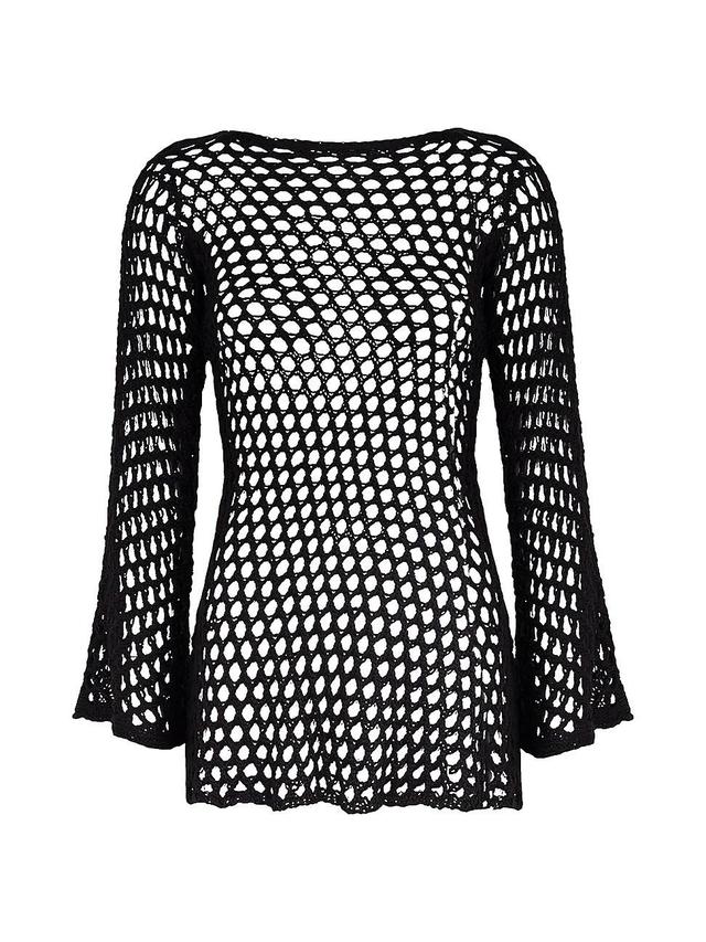 Womens Belle Open-Knit Cover-Up Top Product Image