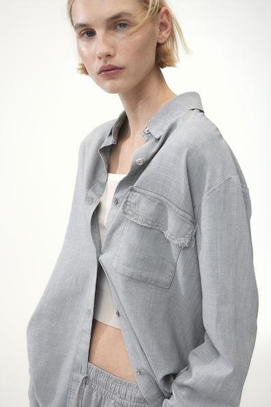 Linen-blend shirt Product Image