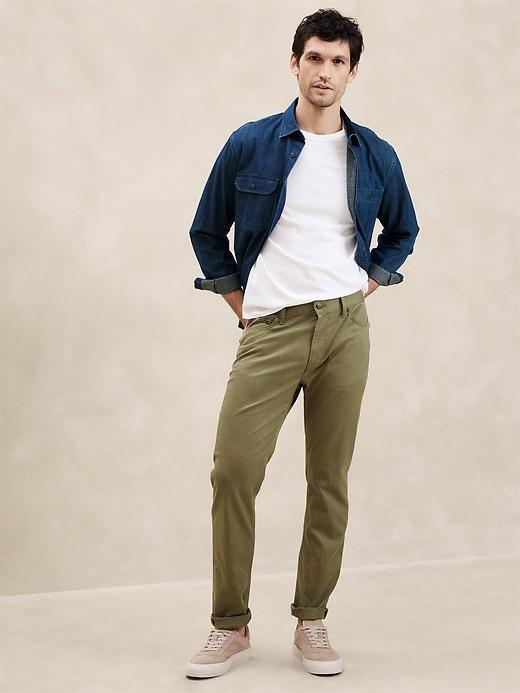 Slim Linen-Blend Five Pocket Pant Product Image