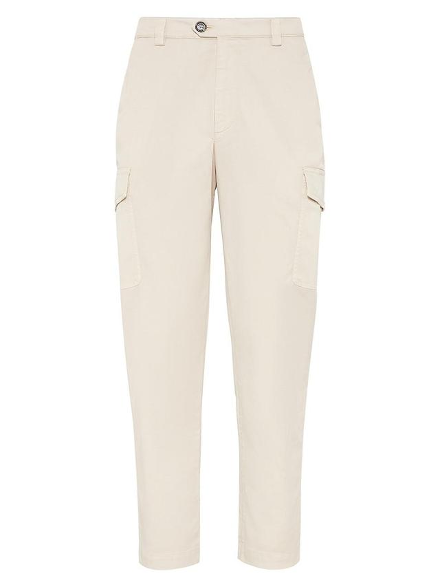 Mens Garment Dyed Leisure Fit Trousers Product Image