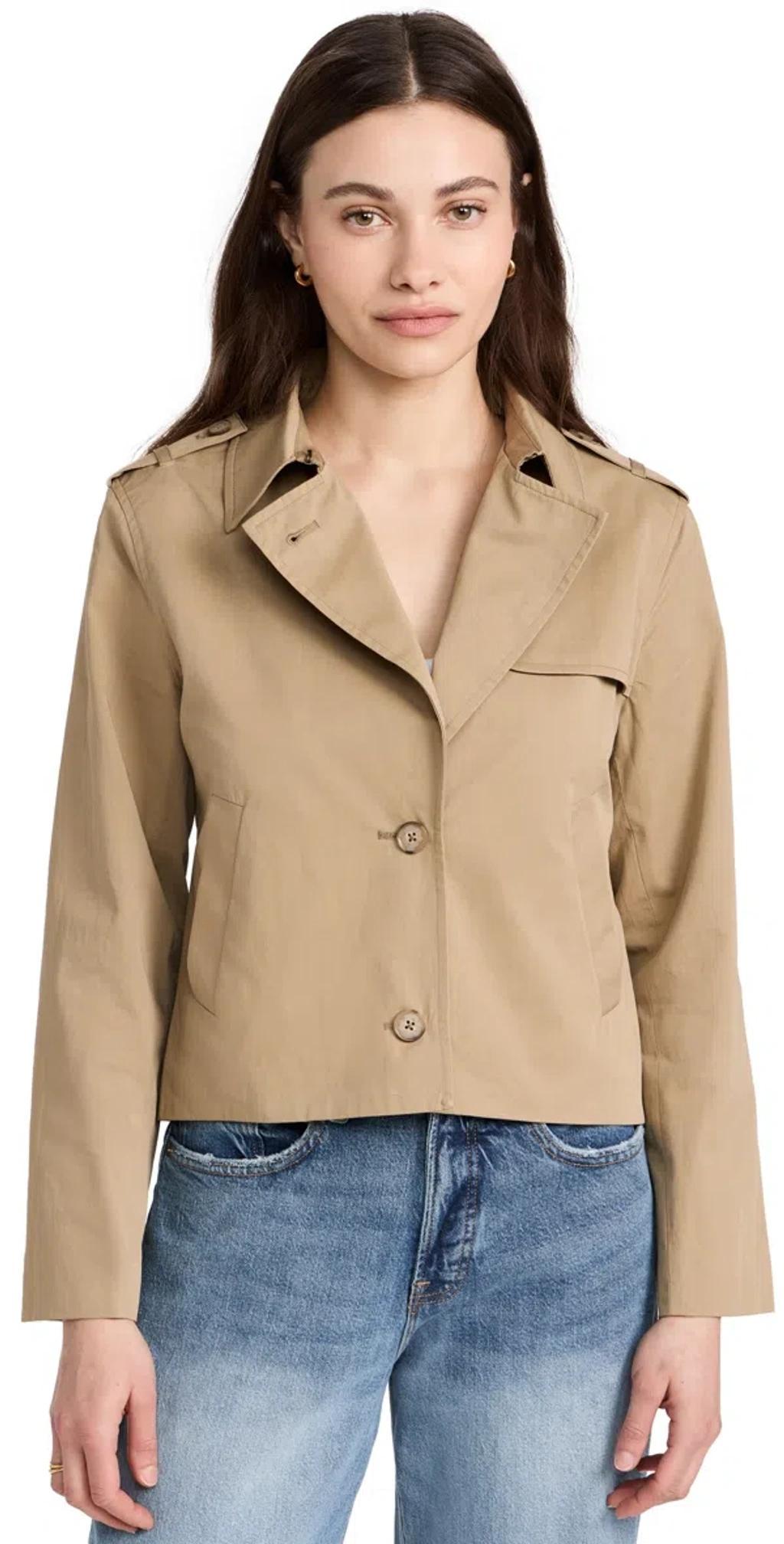 Short Trench Jacket Khaki product image