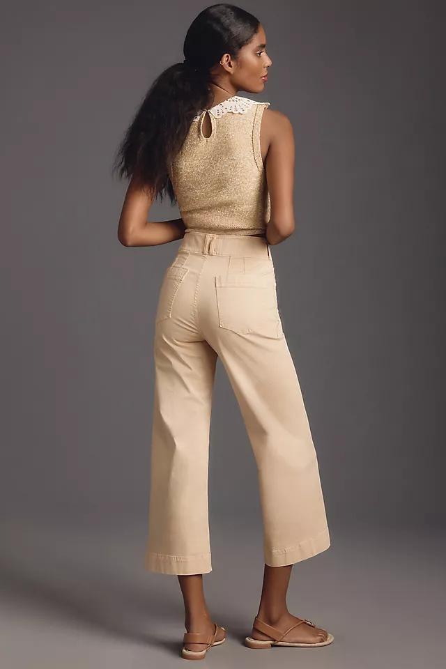 The Skipper Seamed High-Rise Crop Wide-Leg Pants by Pilcro Product Image