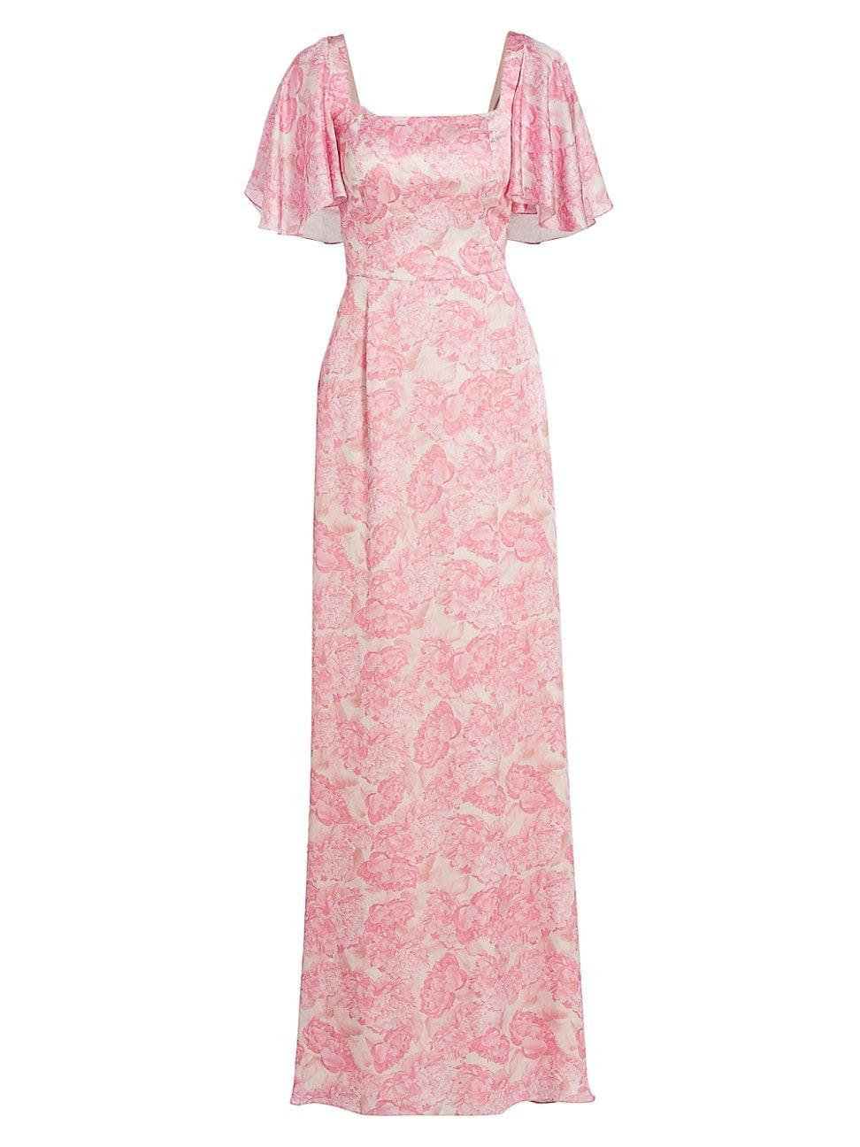 Womens Aurora Floral A-Line Gown Product Image