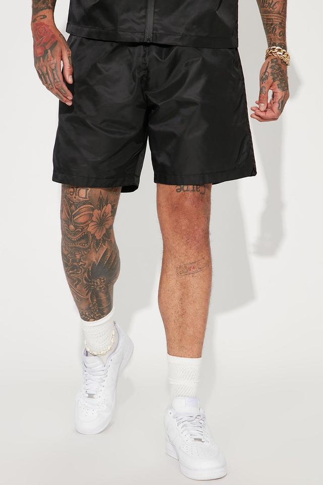 Closed Off Nylon Warmup Shorts - Black Product Image