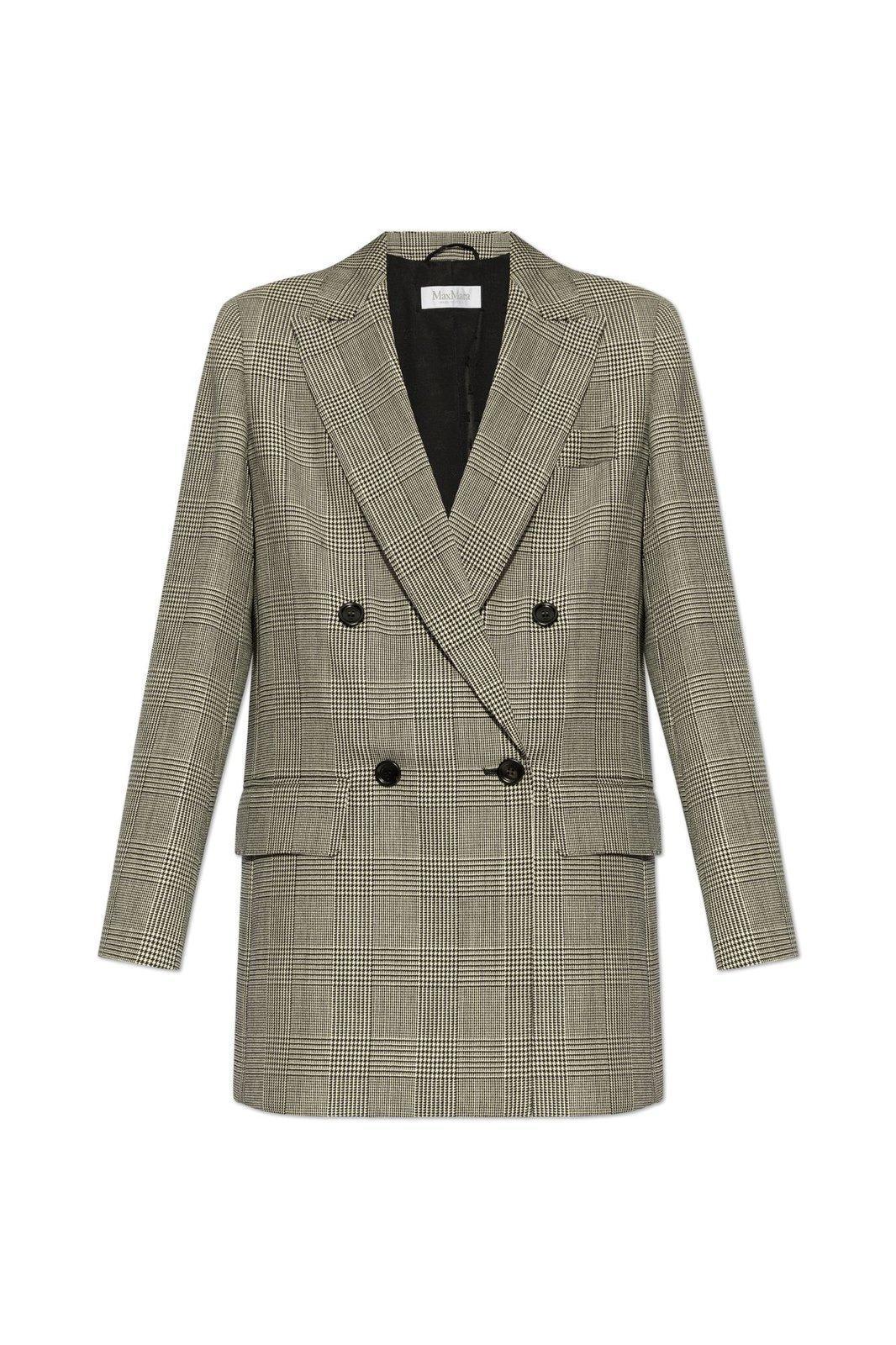 MAX MARA Houndstooth-pattern Blazer In Grey Product Image