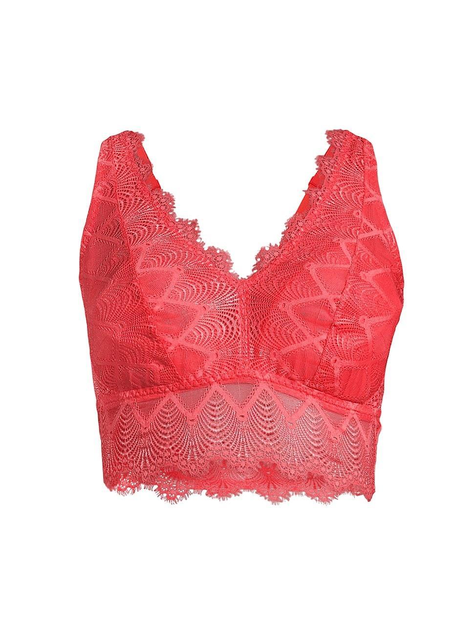 Womens Allure Curvy Lace Longline Bralette Product Image