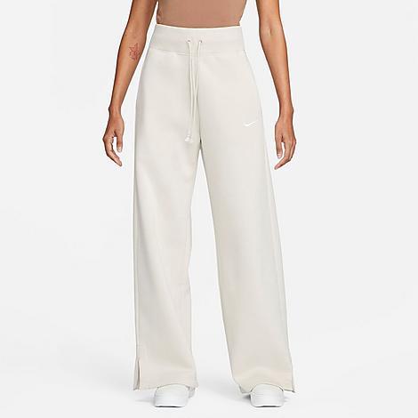 Nike Womens Nike Phoenix High Rise Wide Pants - Womens Cream/White Product Image