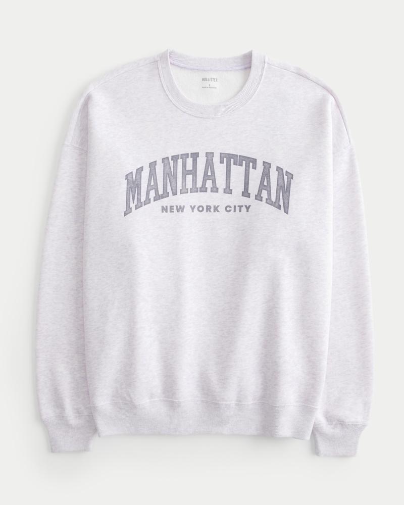 Oversized Chicago Graphic Crew Sweatshirt Product Image