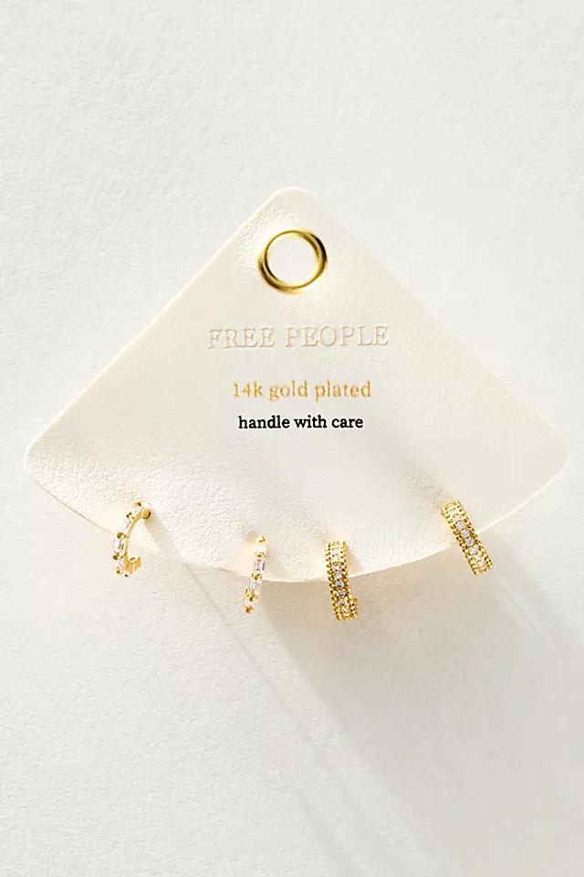 Glistening Gold Plated Hoop Earrings Product Image