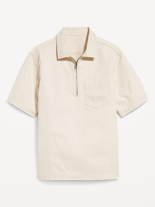 Quarter-Zip Workwear Shirt Product Image