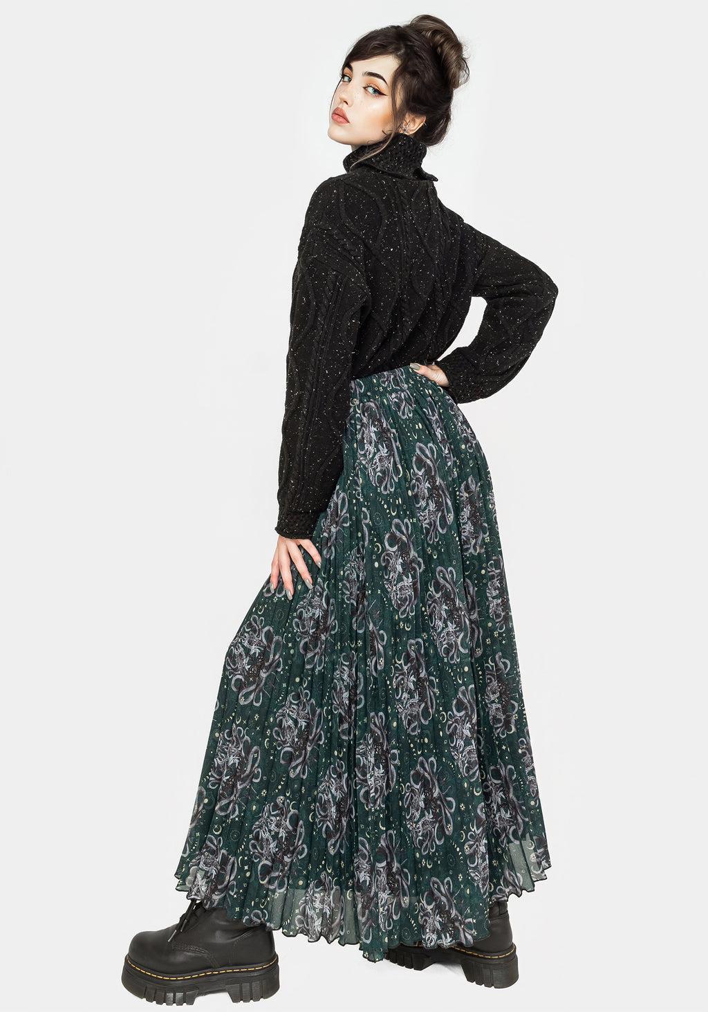 Cailleach Pleated Maxi Skirt Product Image