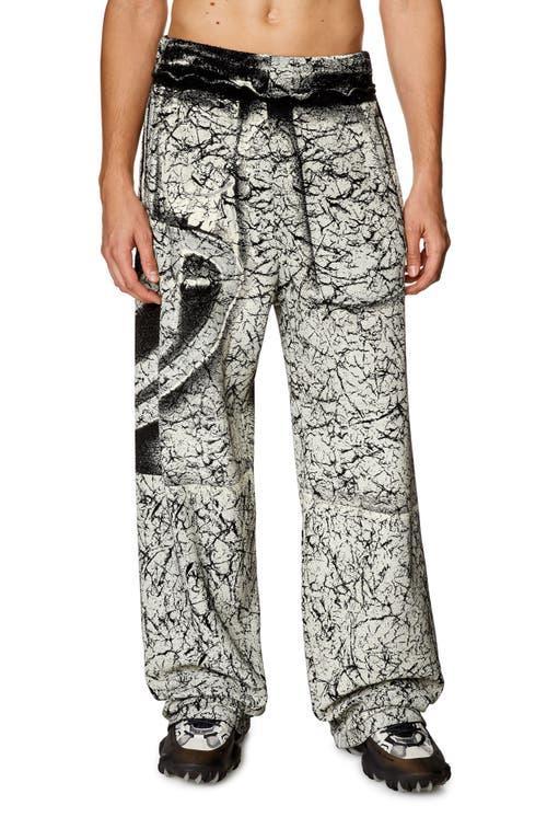 DIESEL Markoval Coated Cotton Fleece Track Pants Product Image