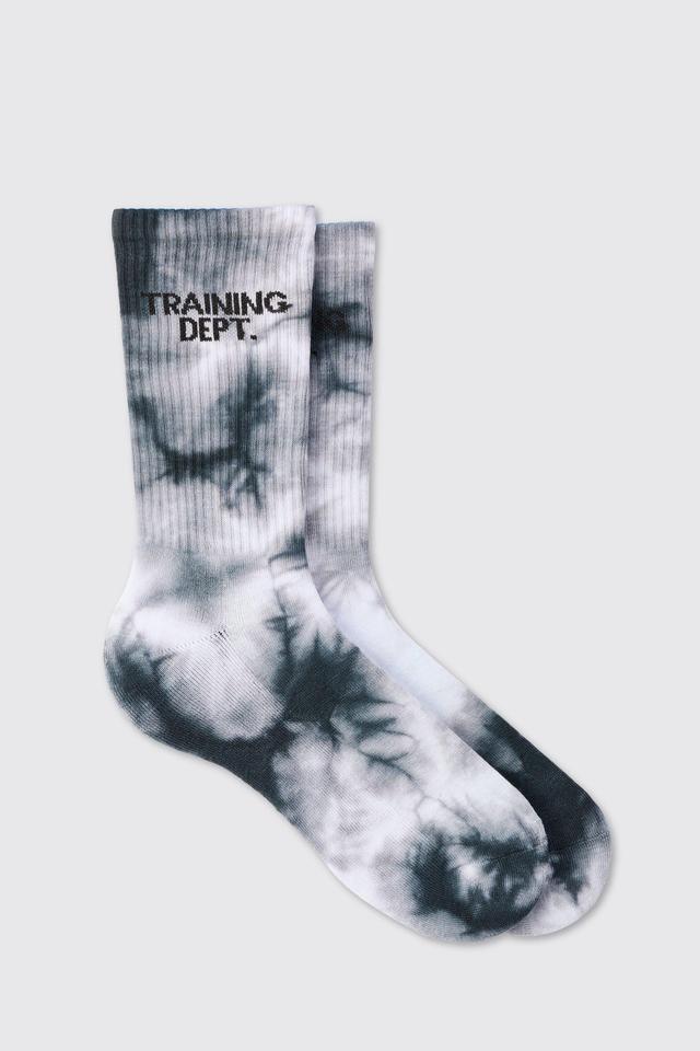 Man Active Training Dept Tie-dye Crew Socks | boohooMAN USA Product Image