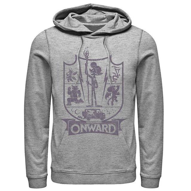 Disney / Pixars Onward Ian Mens Character Badge Hoodie Athletic Grey Product Image