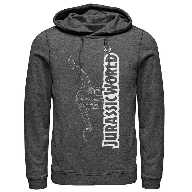 Mens Jurassic World Longneck Dinosaur Title Logo Outline Hoodie Product Image