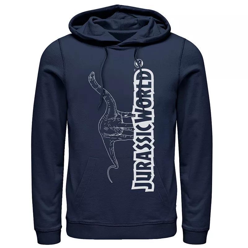 Mens Jurassic World Longneck Dinosaur Title Logo Outline Hoodie Product Image