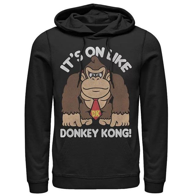 Mens Nintendo Its On Like Donkey Kong Outline Poster Pullover Hoodie Product Image