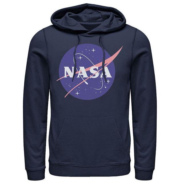 Mens NASA Classic Circle Logo Graphic Hoodie Blue Product Image