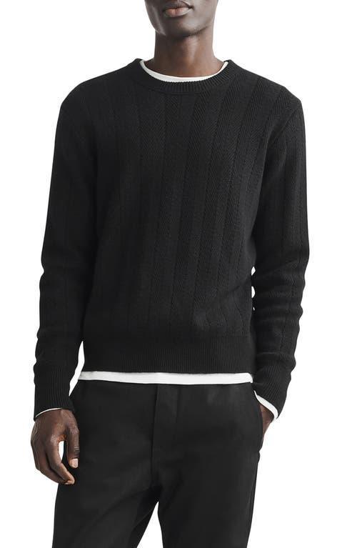 rag & bone Durham Herringbone Stitch Cashmere Sweater Product Image