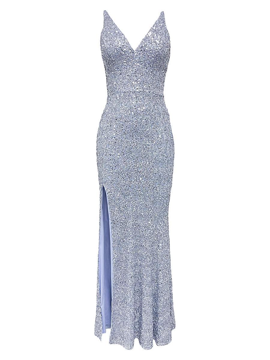 Womens Iris Sequined Mermaid Gown Product Image