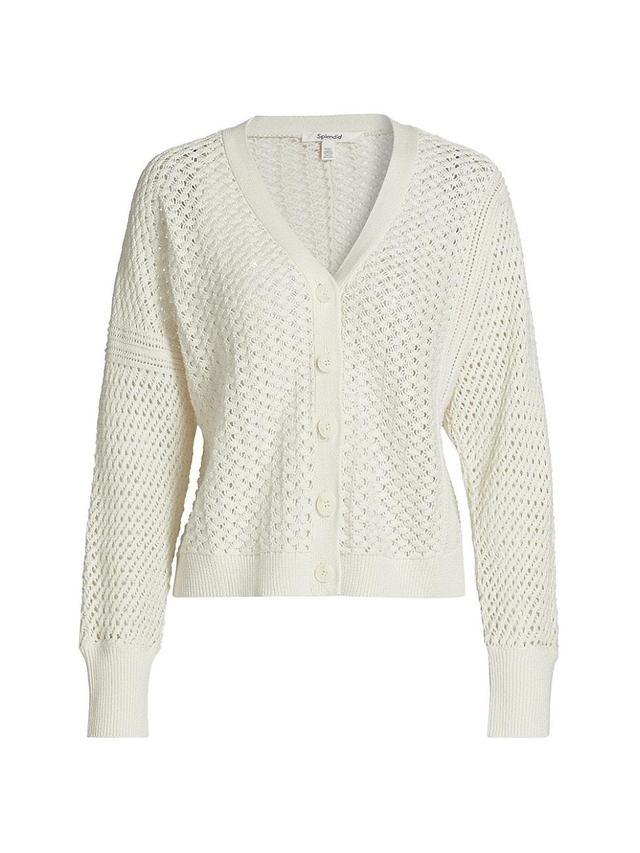 Womens Audrey Cotton V-Neck Cardigan Product Image