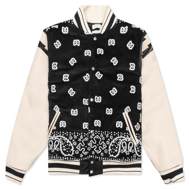 Bandana Bomber Jacket - Black/White Male Product Image