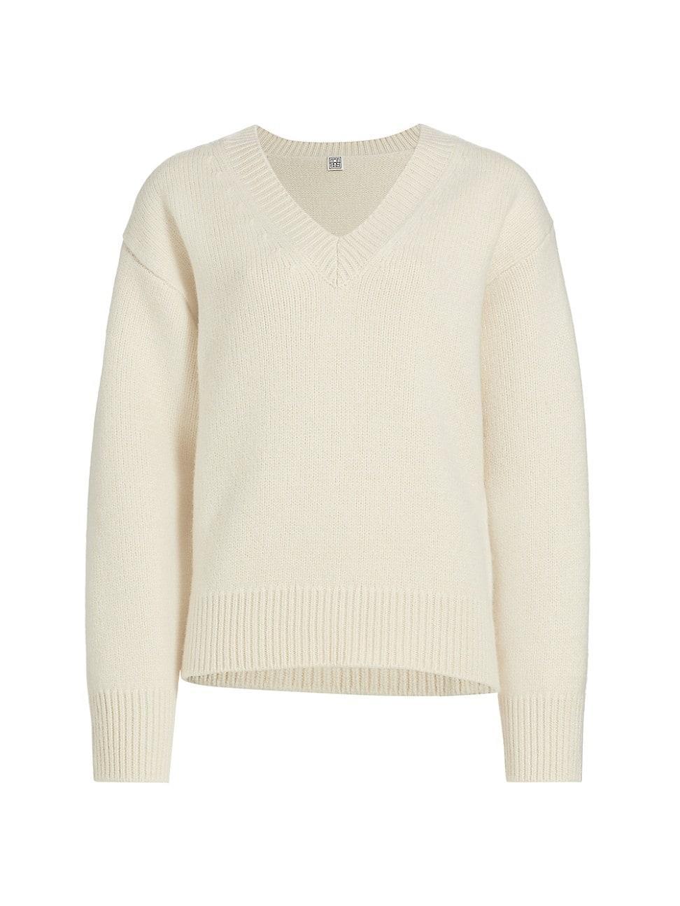 TOTEME Wool & Cashmere V-Neck Sweater Product Image