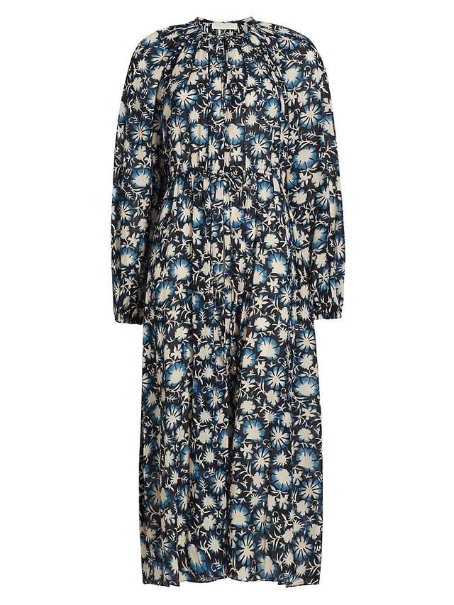 Womens Renata Floral Cotton-Blend Midi-Dress Product Image