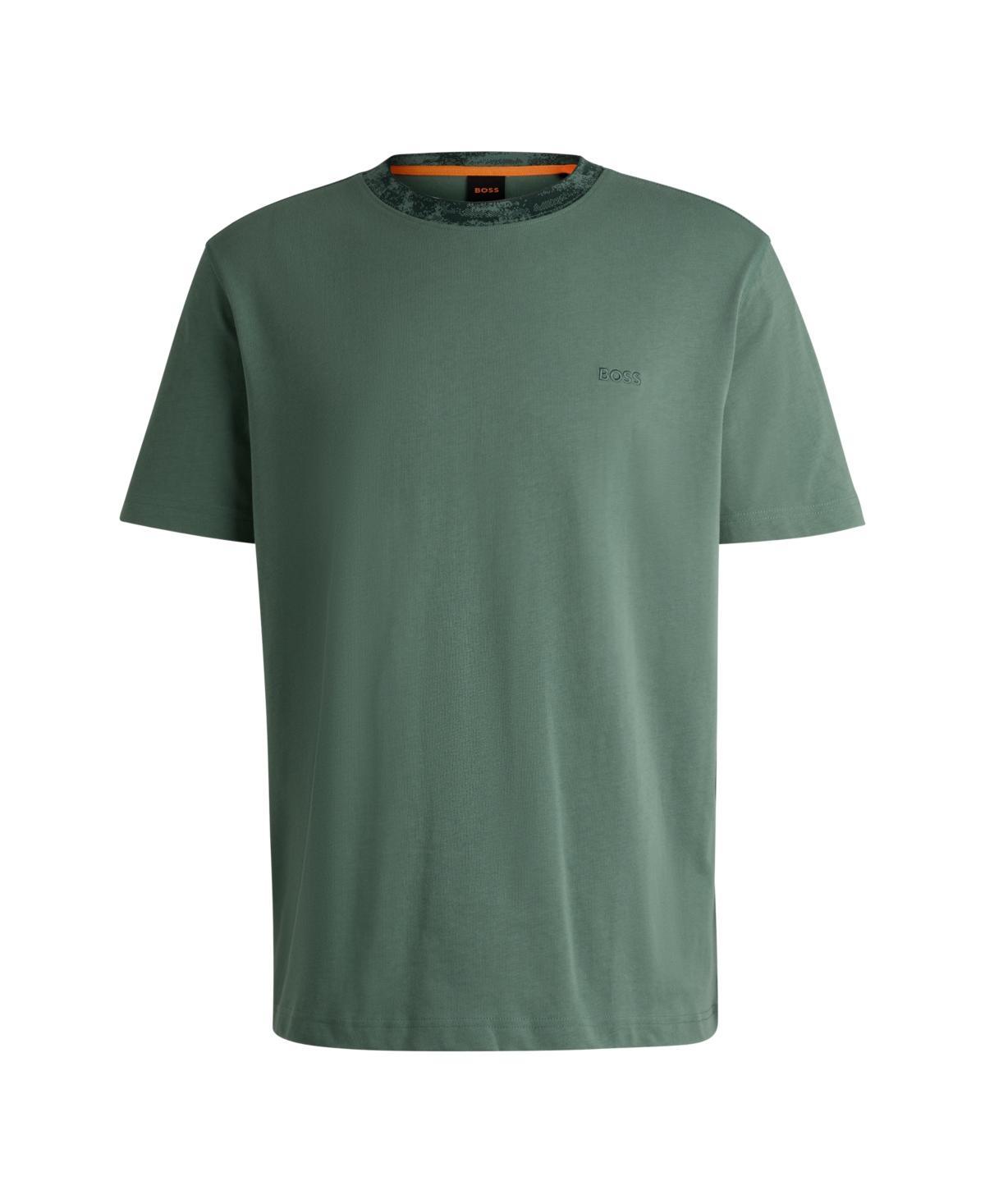 Mens Cotton Jersey T-Shirt with Logo Detail Product Image