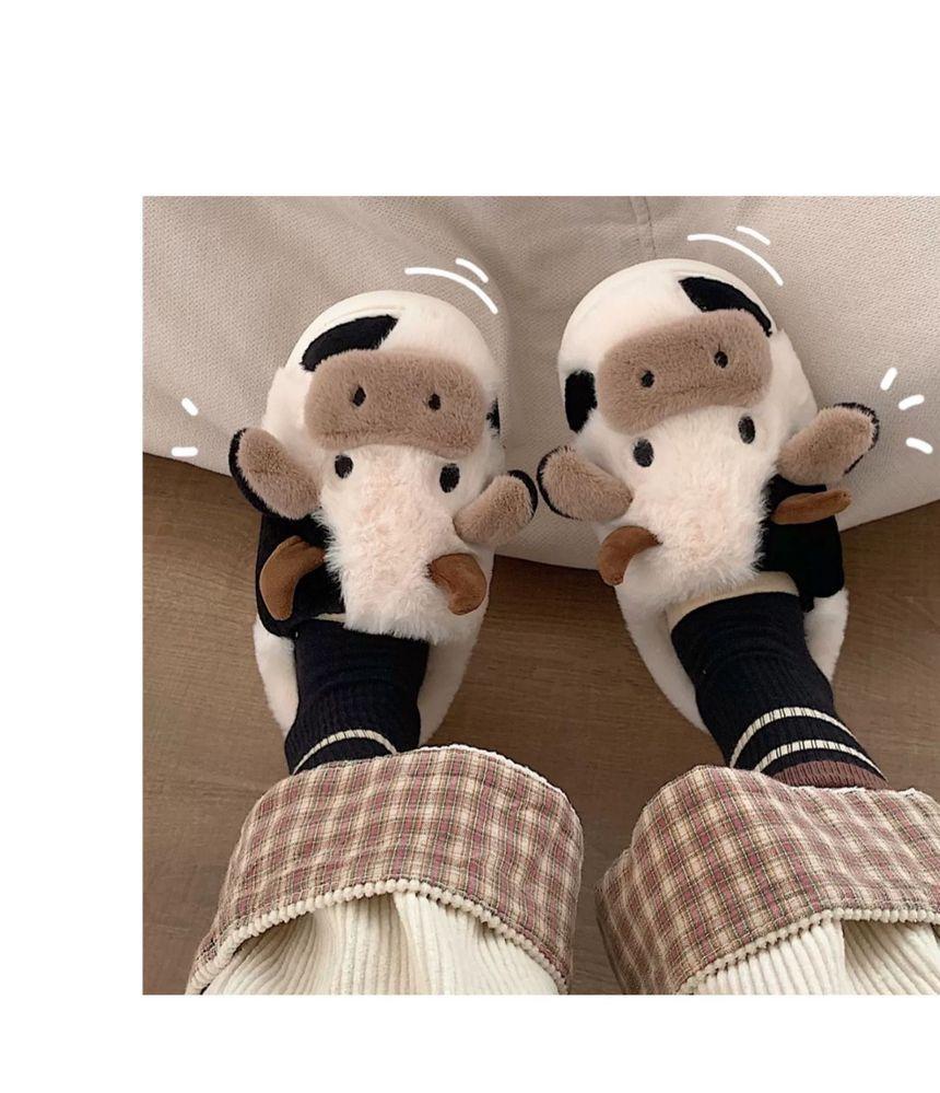 Cartoon Fleece Home Slippers Product Image