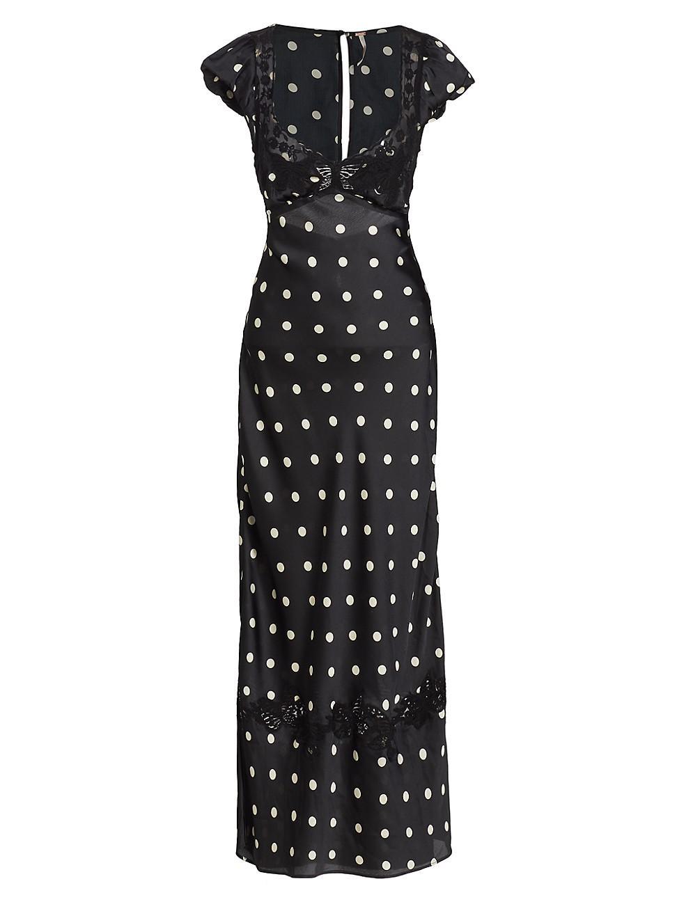 Womens Butterfly Babe Polka-Dot Midi-Dress Product Image