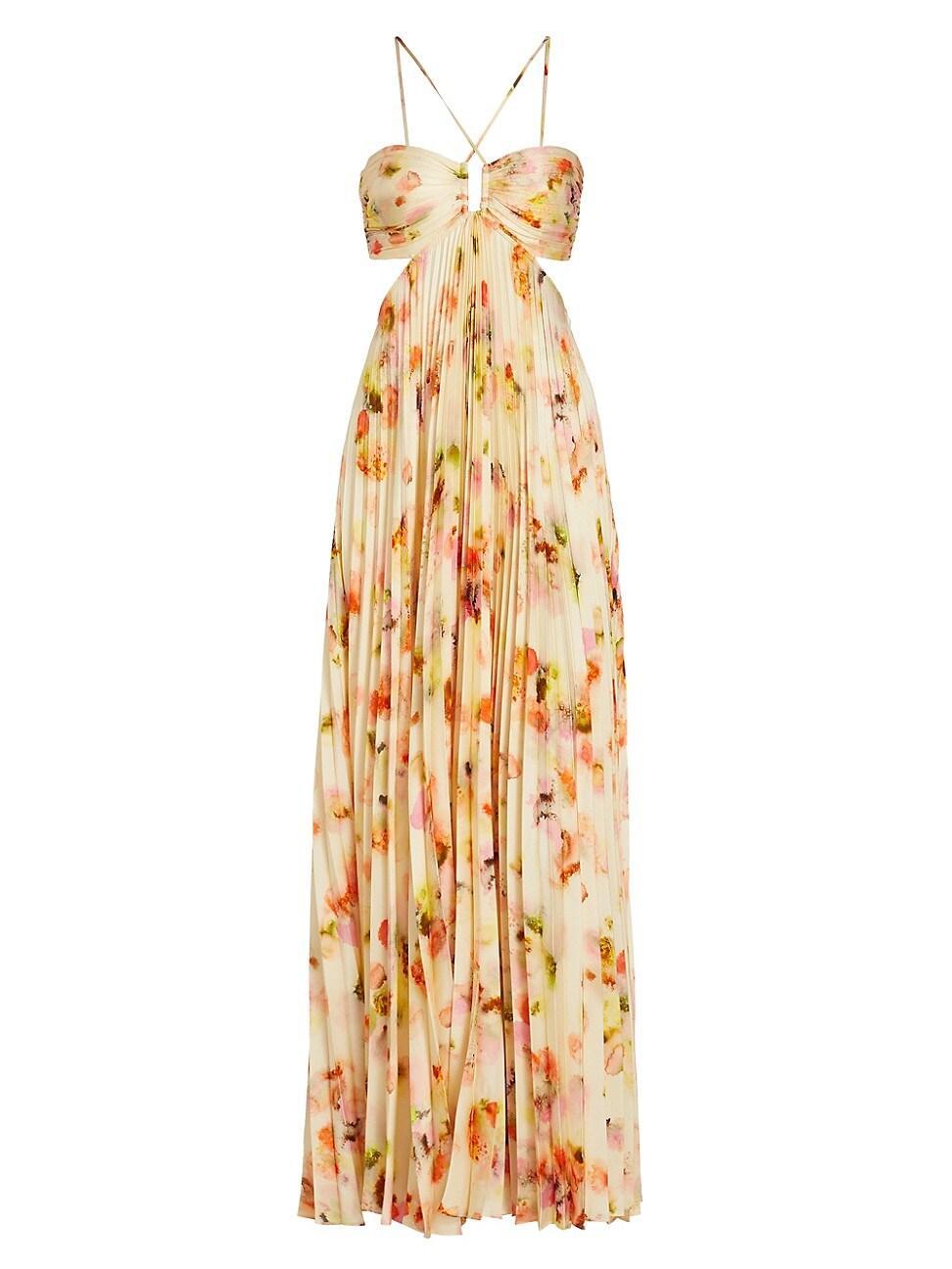 Womens Moira Pleated Floral Maxi Dress Product Image