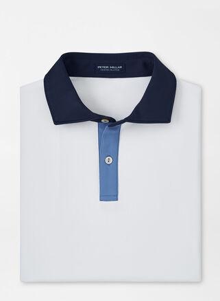 Peter Millar Mens Cadence Performance Jersey Polo | Color: White | Size: XL Product Image