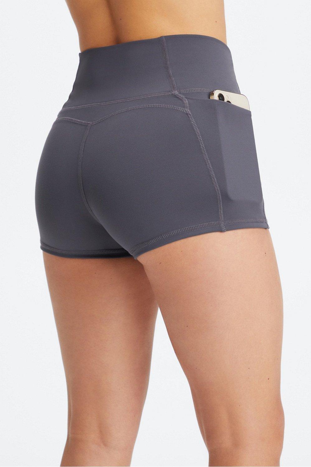 Fabletics Oasis High-Waisted 2 Short Womens Pewter plus Size 4X Product Image