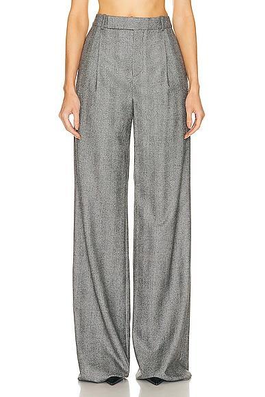 Saint Laurent Wide Leg Pant in Grey Product Image