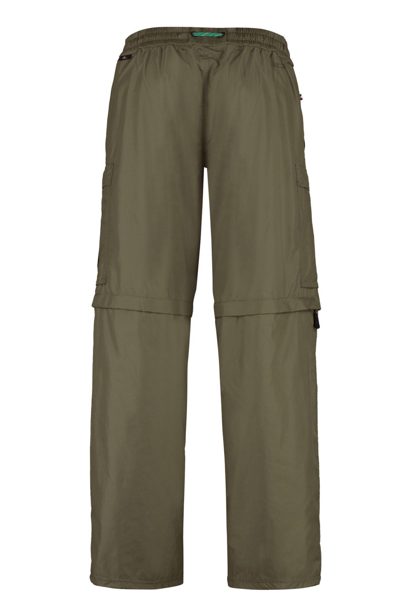 Nylon Cargo Pants In Green Product Image