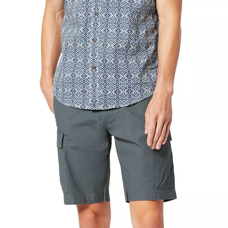 Mens Dockers Straight-Fit Tech Cargo Shorts Cool Grey Product Image