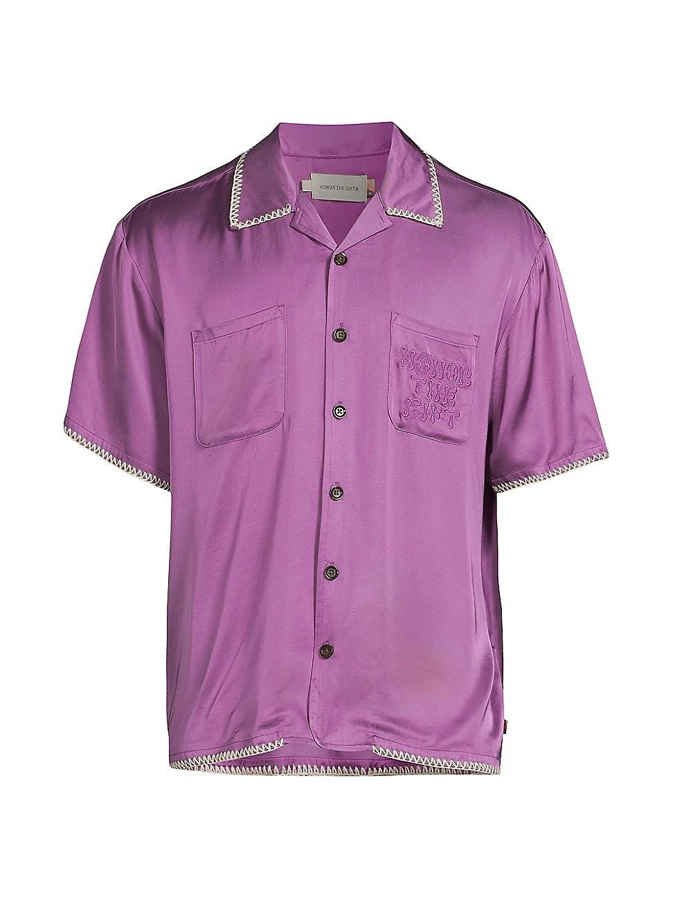 Mens Pride And Tradition Blanket Stitch Short-Sleeve Shirt Product Image