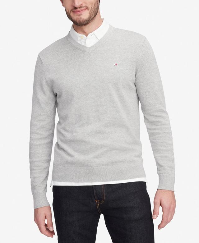 Tommy Hilfiger Mens Essential Solid V-Neck Sweater Product Image