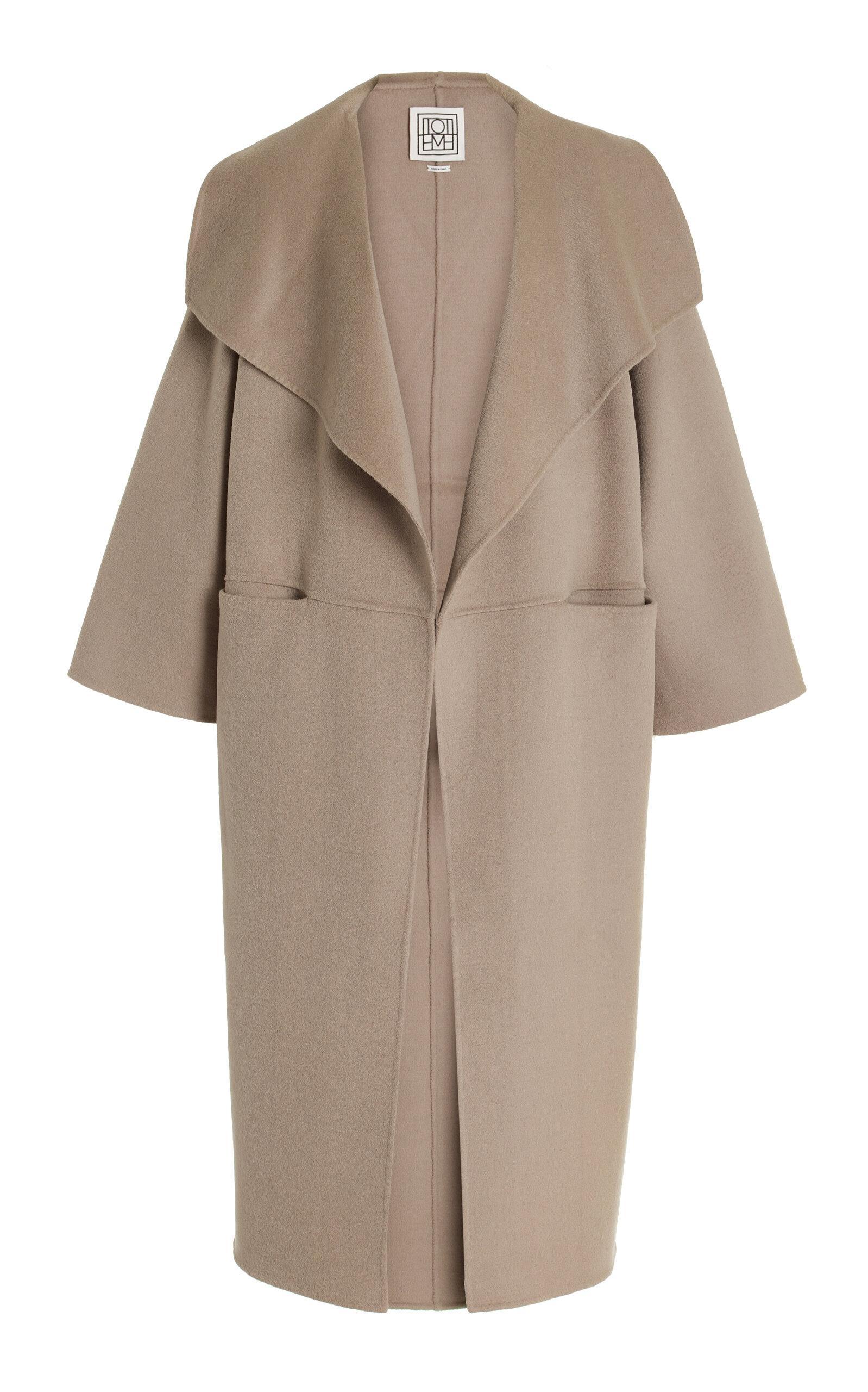 Wool-cashmere Coat In Grey Product Image