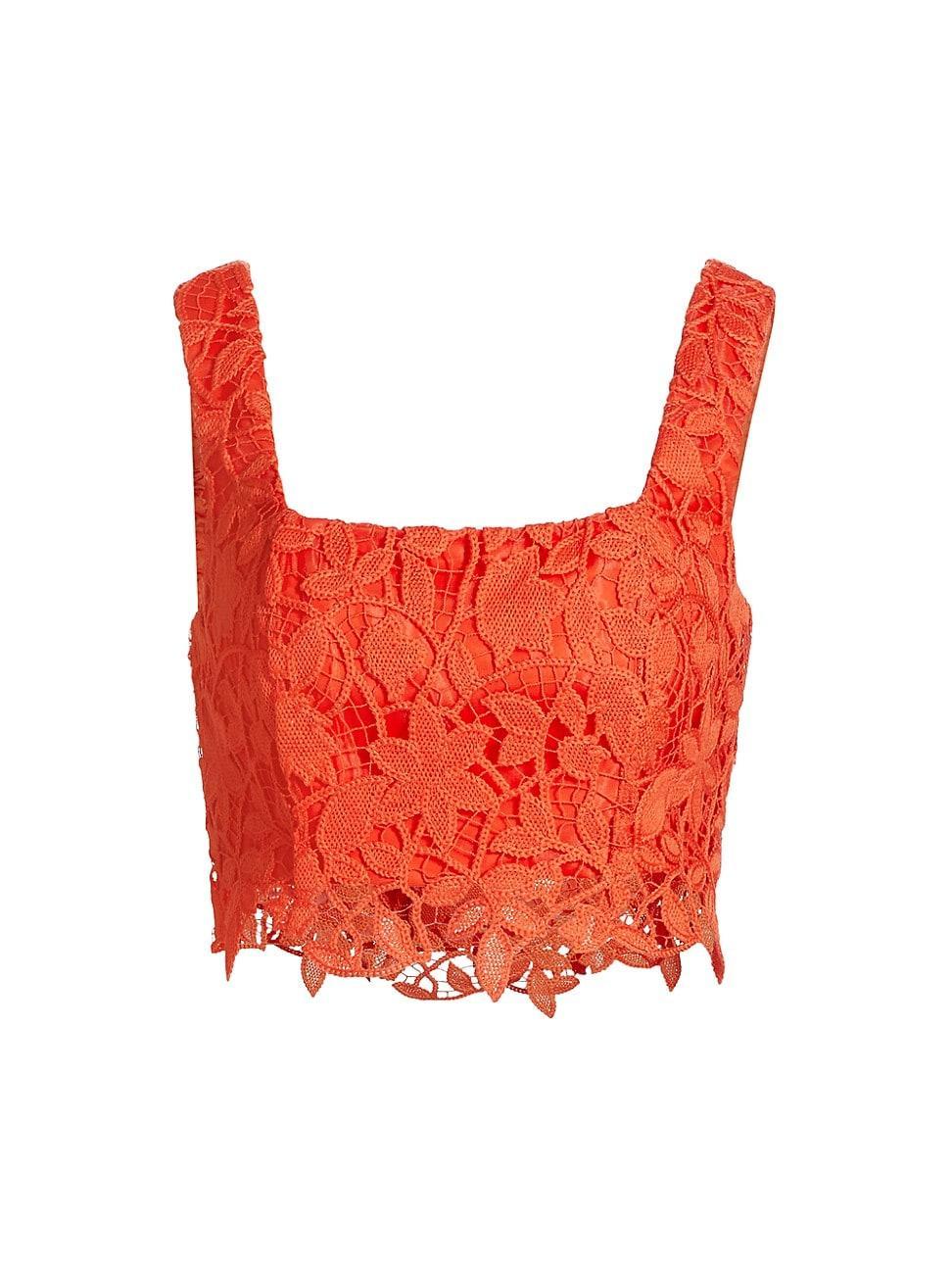 Womens Chay Summer Floral Lace Crop Top Product Image