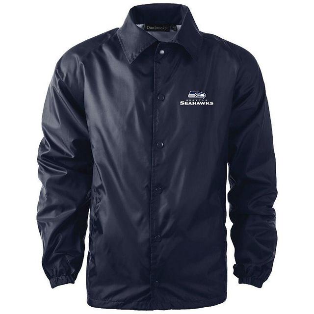 Mens College Navy Seattle Seahawks Coaches Classic Raglan Full-Snap Windbreaker Jacket Product Image