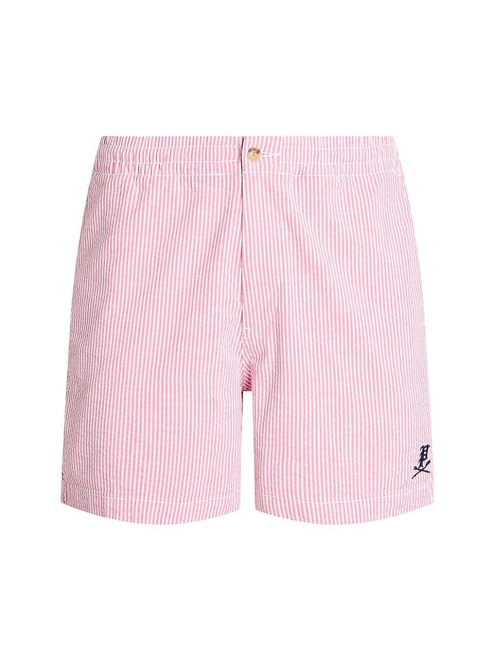 Mens Prepster Striped Seersucker Cotton Shorts Product Image