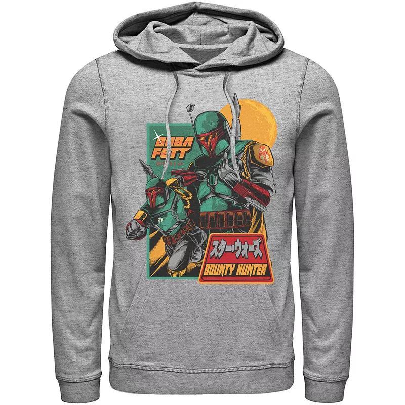 Mens Star Wars Mandalorian Soldier Kanji Hoodie Grey Heather Product Image