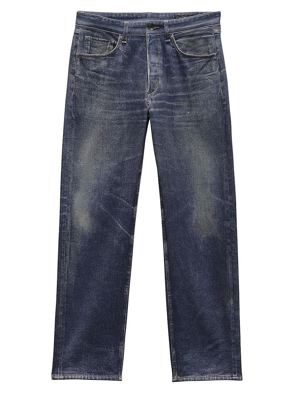 Mens Denim Straight-Leg Sweatpants Product Image