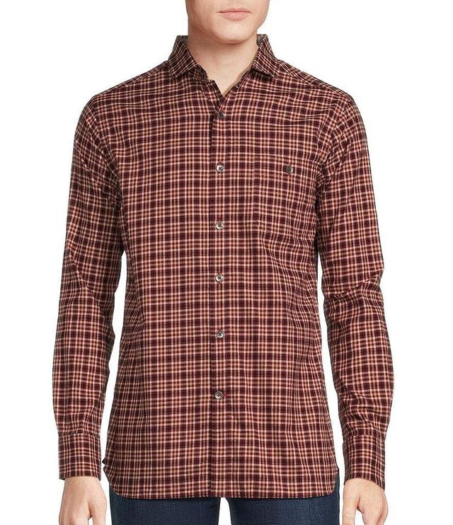 Cremieux Blue Label Slim Fit Checked Jaspe Twill Long-Sleeve Woven Shirt Product Image