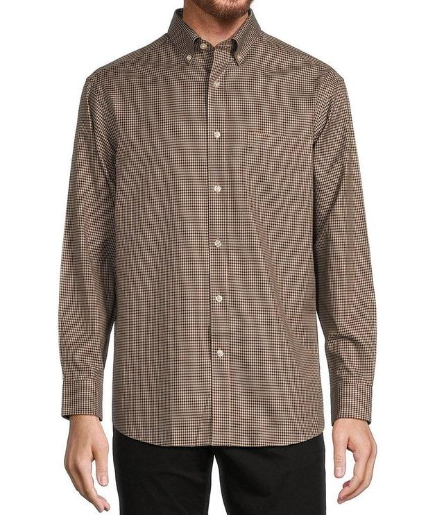 Gold Label Roundtree & Yorke Non-Iron Twill Long Sleeve Mini Check Sport Shirt Product Image